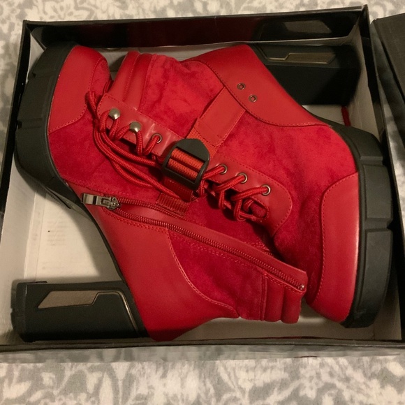 Atalina Platform Boots - Women’s Size 10 - Burgundy - Picture 1 of 6